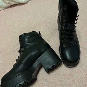 Nasty Gal Lace Up Boots Size 5